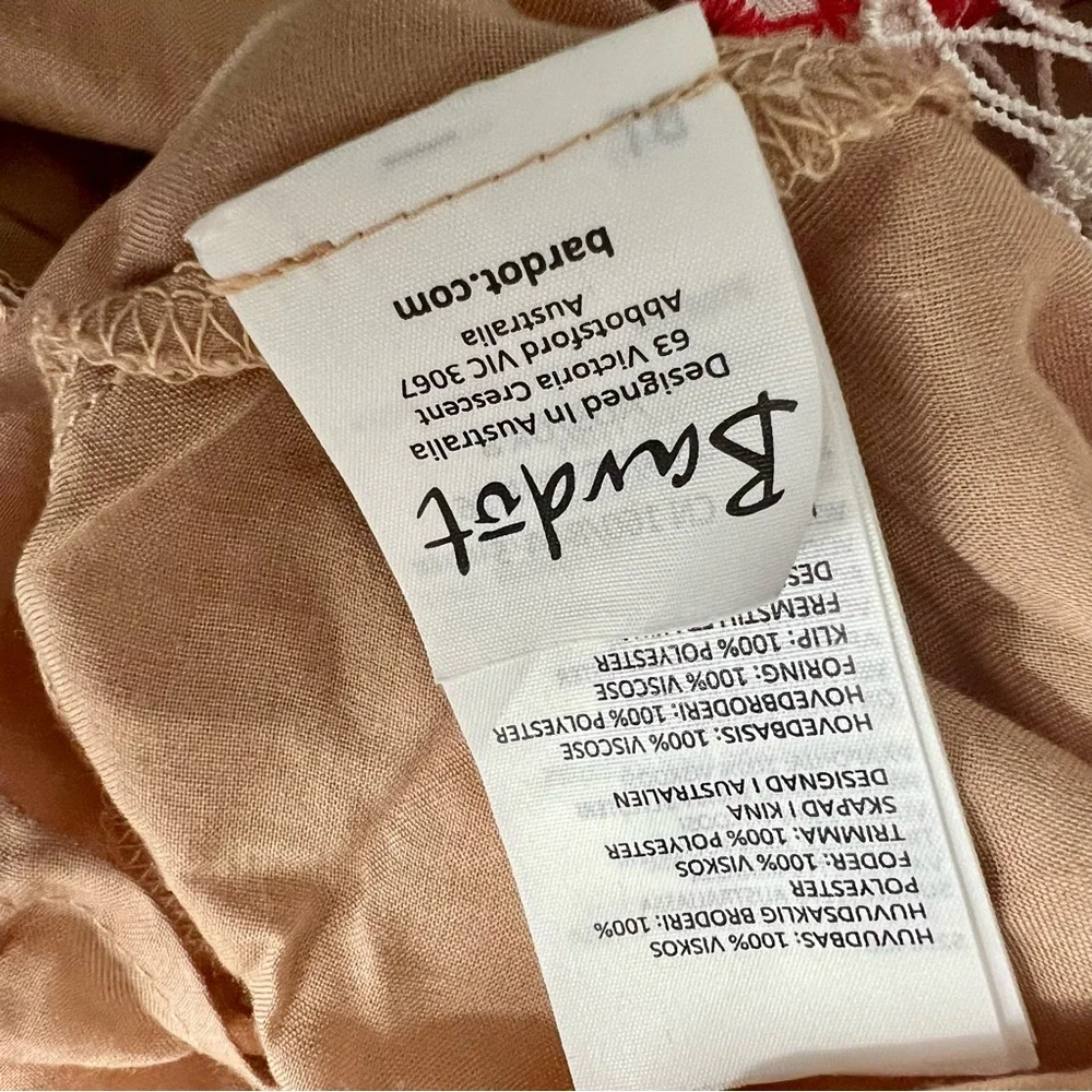 Bardot Shock Camille Mini Dress Floral Lace Embroidered Peek-A-Boo V-Neck 4 - Picture 9 of 10